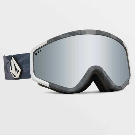 Volcom Attunga Snowboard Goggles - Cloudwash Camo/Silver Chrome + Bonus Yellow Lens