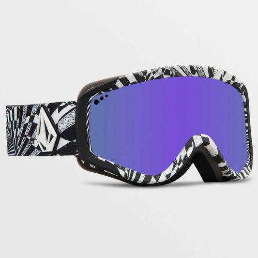 Volcom Attunga Youth Snowboard Goggles - Op Art/Purple Chrome + Bonus Yellow Lens