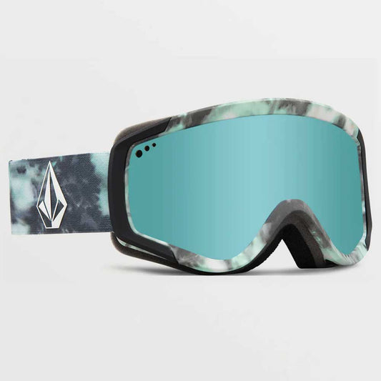 Volcom Attunga Youth Snowboard Goggles - Spritz Black/Ice Chrome + Bonus Dark Grey Lens