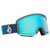 Volcom Garden 2 Snowboard Goggles - Navy/Ice Chrome + Bonus Dark Gray Lens