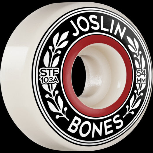 Bones STF Pro Skateboard Wheels Joslin Emblem V1 Standard 103A 54mm