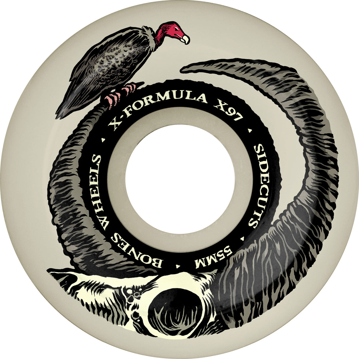 Bones 97a X Formula Floor Horns V5 Sidecut 55mm Skateboard Wheels