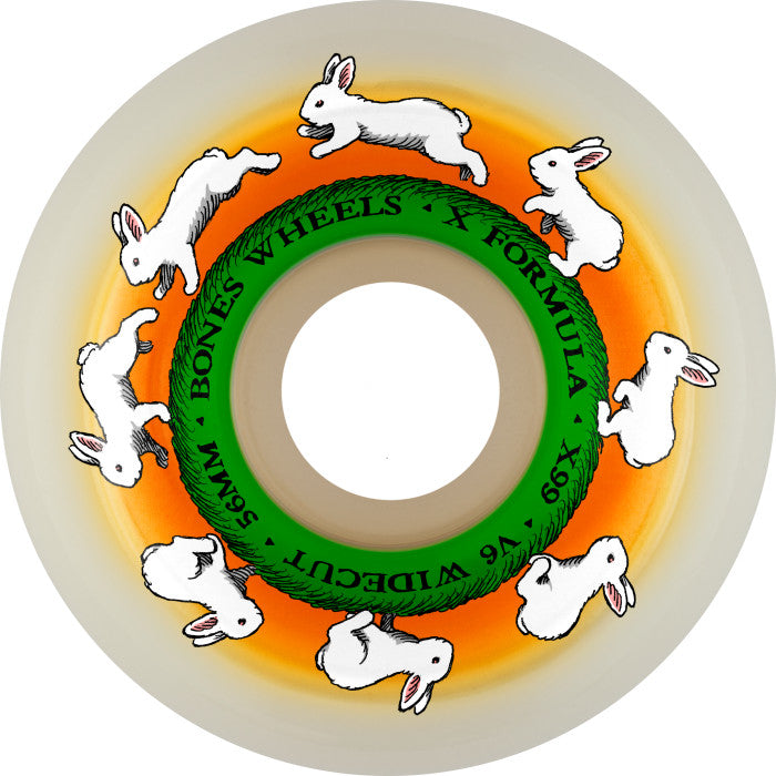 Bones 99a X Formula V6 Runny Bunny Skateboard Wheels - Multiple Sizes