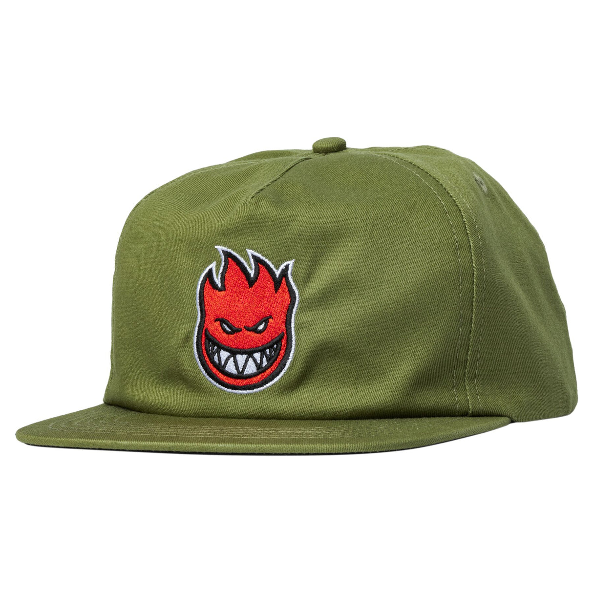 Spitfire Bighead Snapback Hat - Olive/Red