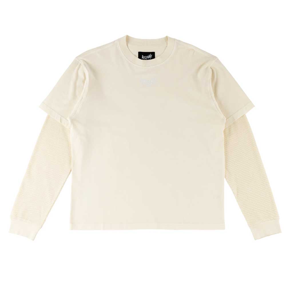 世界有名な Welcome Shard Sleeve Long Knit Layered Boxy Garment-Dyed トップス