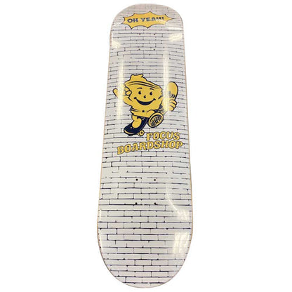Focus Boardshop Wiscool Skateboard Deck White/Yellow