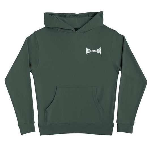 Independent Carved Span Youth Pullover Hooded Midweight Sweatshirt - Alpine Green