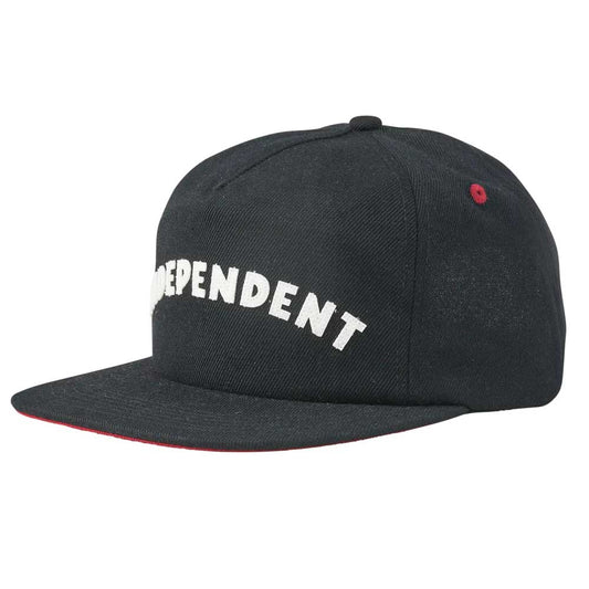Independent Brigade Strapback Unstructured Mid Hat - Black