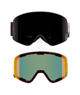 608 Smarty Magnetic Metallica Snow Goggles Black Frame / Solar Mirror Lens with bonus black lens - 2027