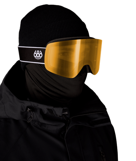 686 Foundation Snow Goggles Black Frame / Amber Lens - 2027