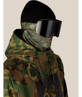 608 Foundation Camo Strap Snow Goggles Black Frame / Black Mirror Lens - 2027
