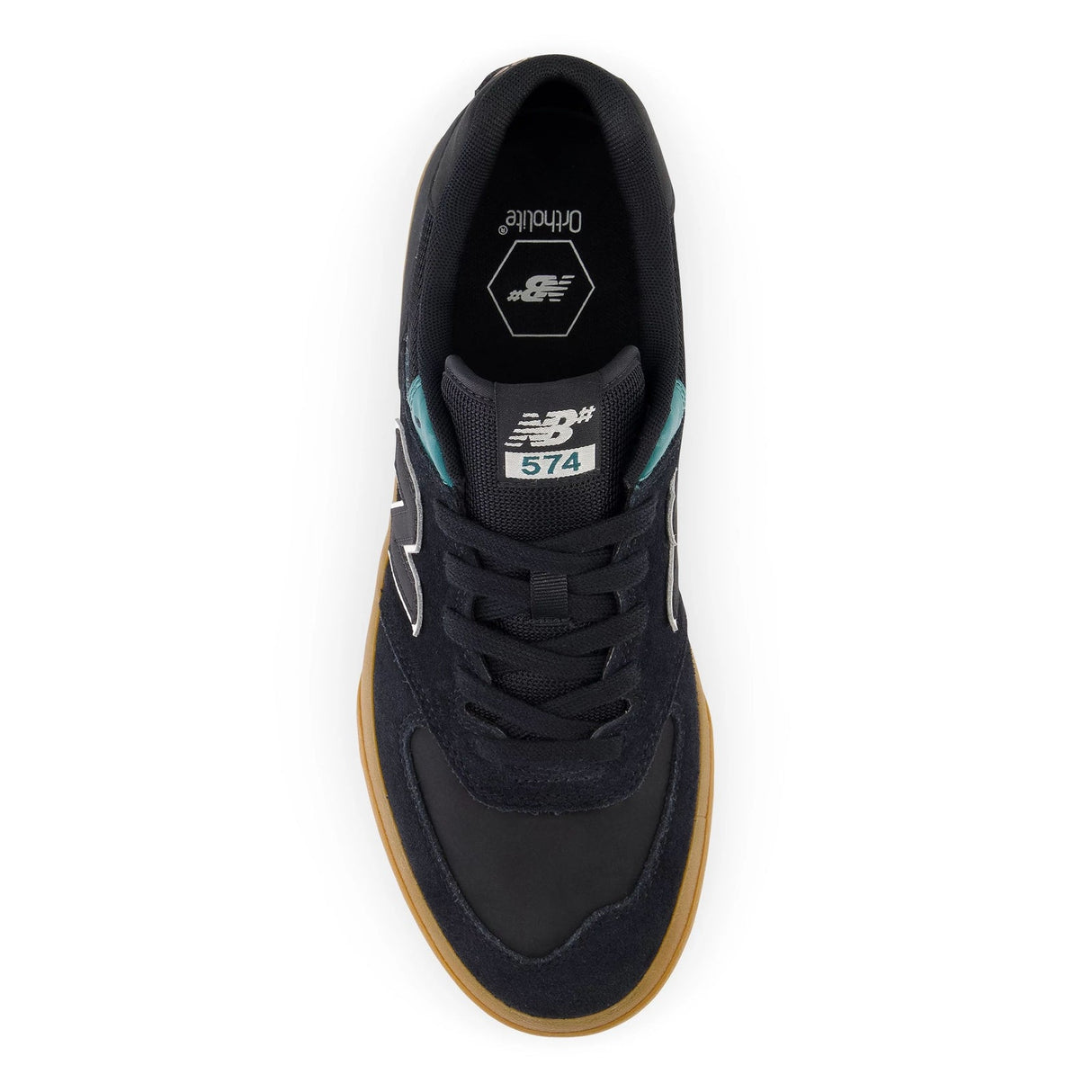 New Balance 574 Skate Shoes Vulc Black Vintage Teal