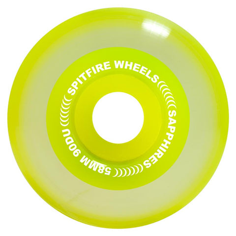 Spitfire 90 Duro Sapphire Clear Skateboard Wheels - Multiple Sizes