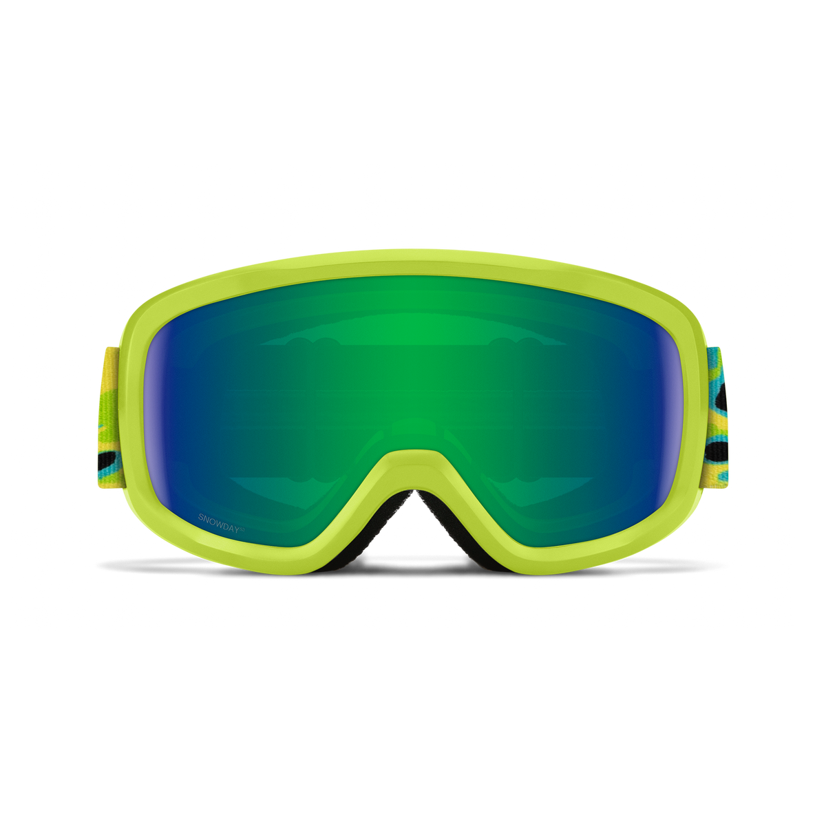 Smith Snowday Kids Goggles Electric Lime Slime + Green Sol-X Mirror Lens