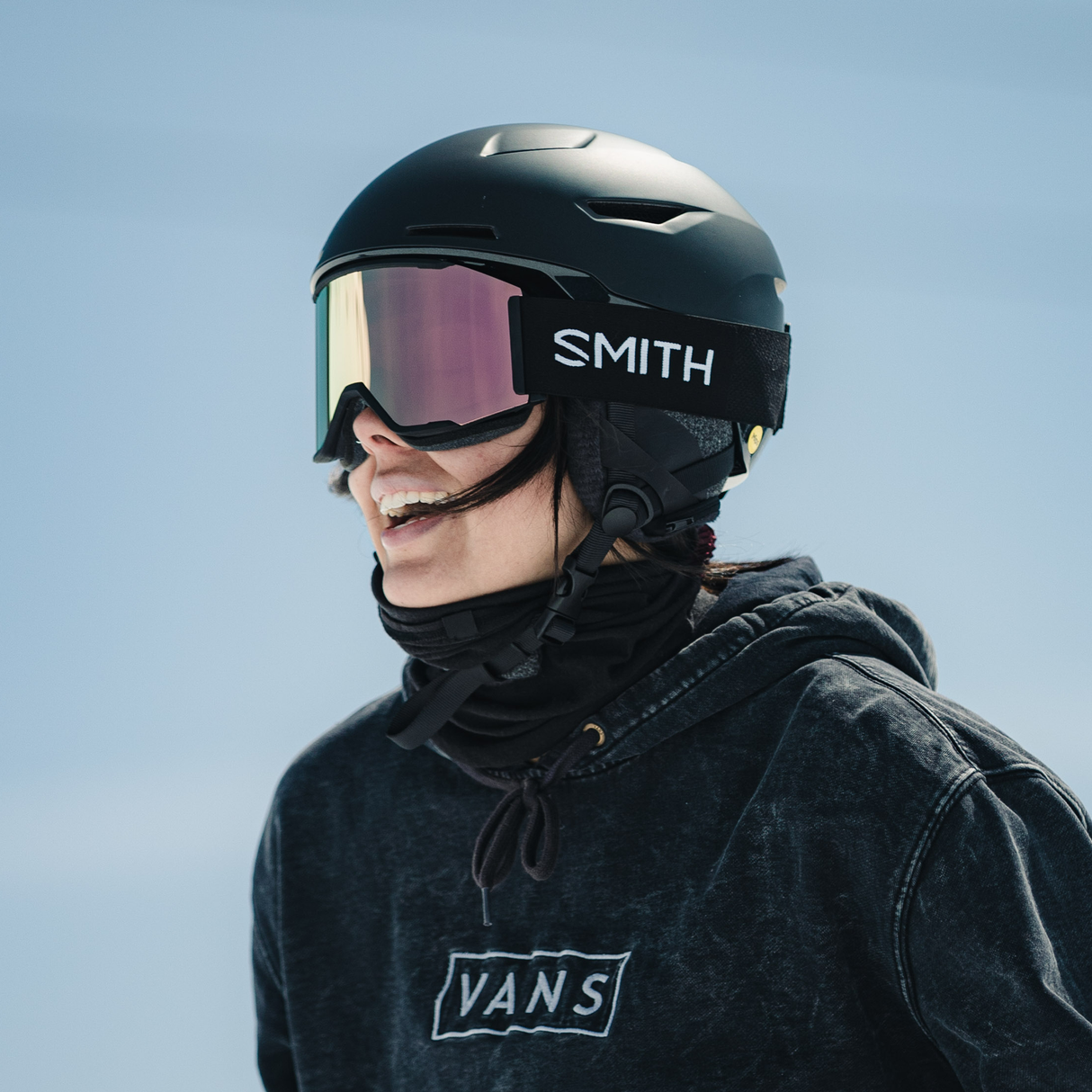 Smith Squad Mag Goggles Black + ChromaPop Everyday Rose Gold Mirror Lens