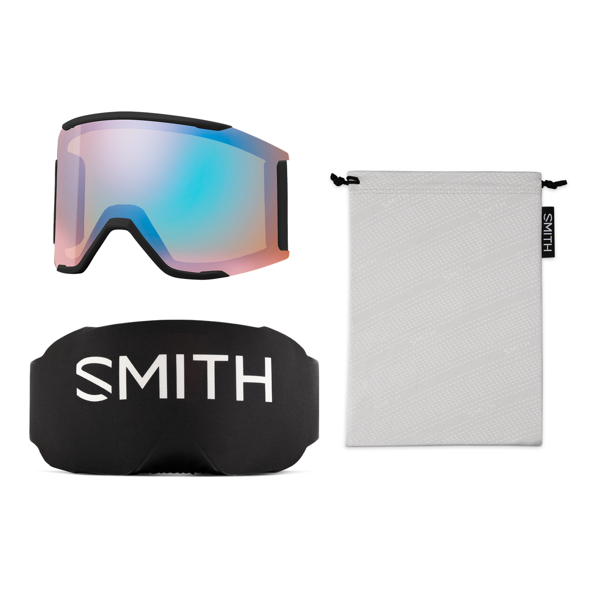 Smith Squad Mag Low Bridge Fit Goggles Black + ChromaPop Pro Photochromic Gold Mirror Lens