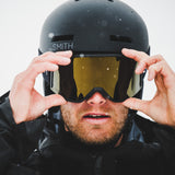 Smith Squad Mag Goggles Black + ChromaPop Pro Photochromic Gold Mirror Lens