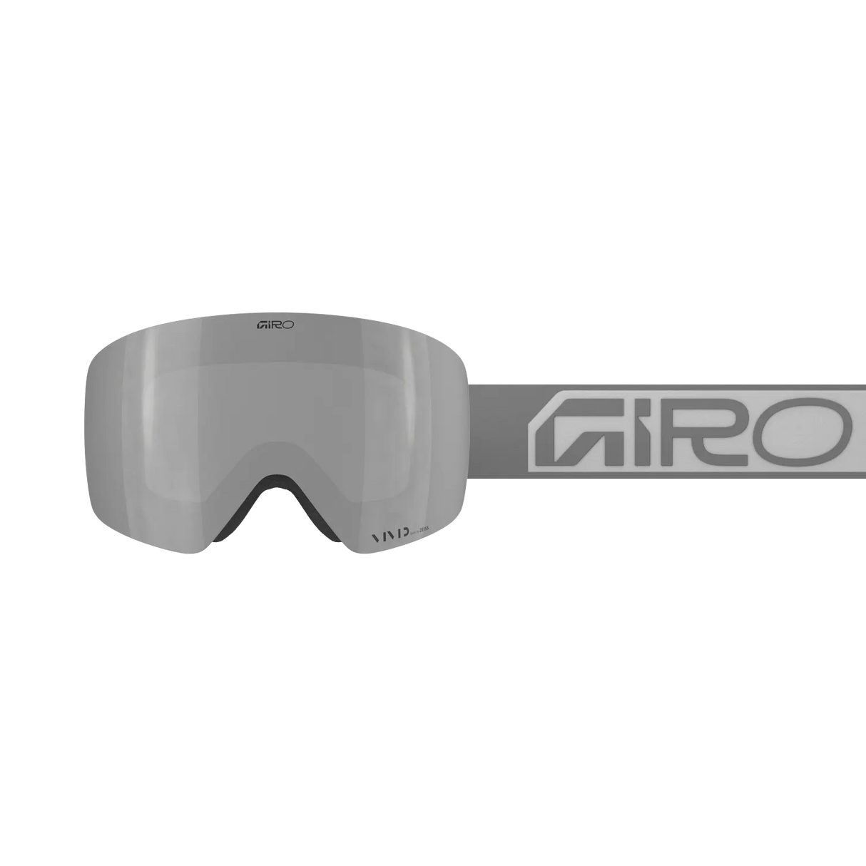 Giro Contour Snow Goggles - 2026 Grey Wordmark Strap with Vivid Onyx Lens + Bonus Vivid Infrared Lens