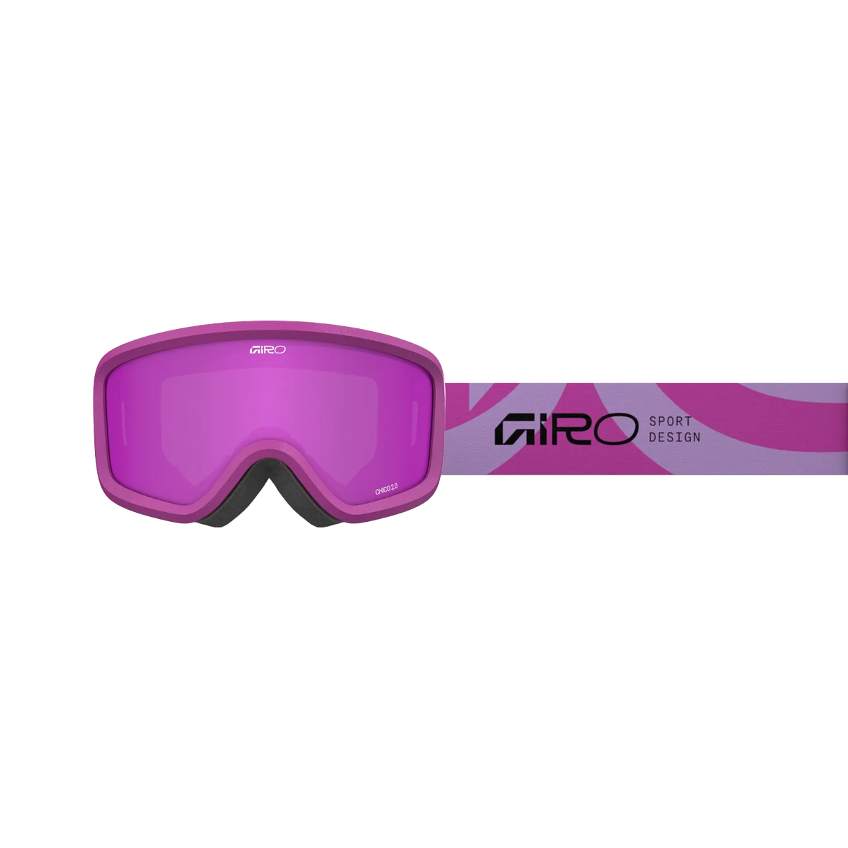 Giro Chico 2.0 Youth Snow Goggles - 2026 Mauve Purple Flow Strap with Amber Pink Lens