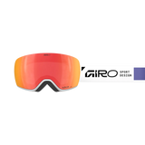 Giro Article II Snow Goggles - 2026 White Slide Strap with Vivid Ember Lens + Bonus Vivid Infrared Lens