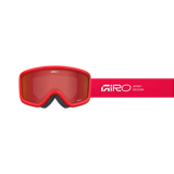 Giro Chico 2.0 Youth Snow Goggles - 2026 Red Stacked Strap with Amber Scarlet Lens