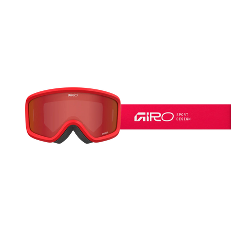 Giro Chico 2.0 Youth Snow Goggles - 2026 Red Stacked Strap with Amber Scarlet Lens
