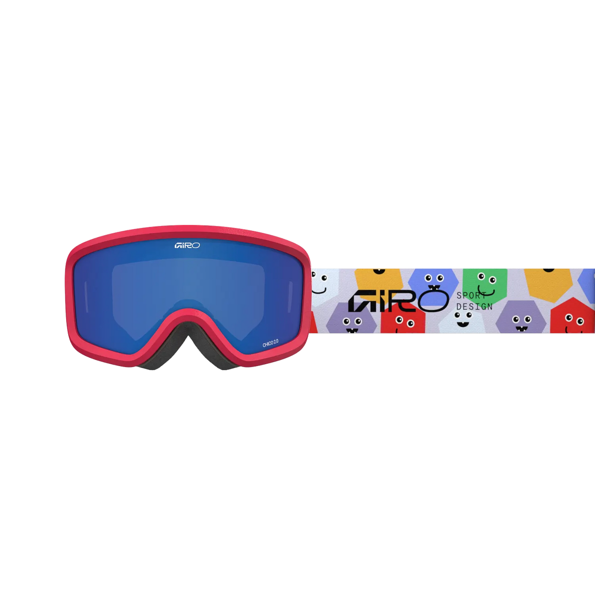 Giro Chico 2.0 Youth Snow Goggles - 2026 Multi Faces Strap with Grey Cobalt Lens