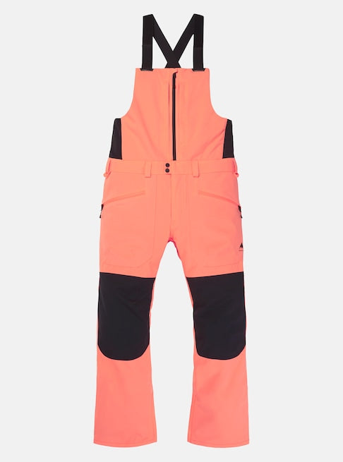 Burton Mens Reserve Bib Pant - Tetra Orange / True Black