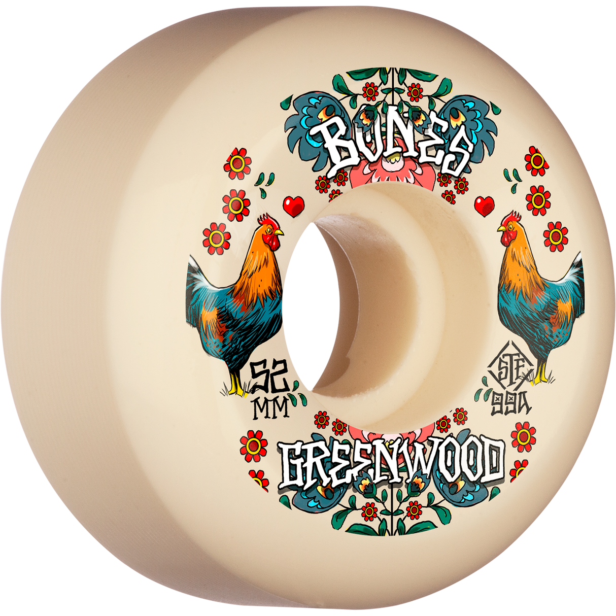 Bones 99a STF V5 Sidecut Nate Greenwood "Da Coupe" 52mm Skateboard Wheels