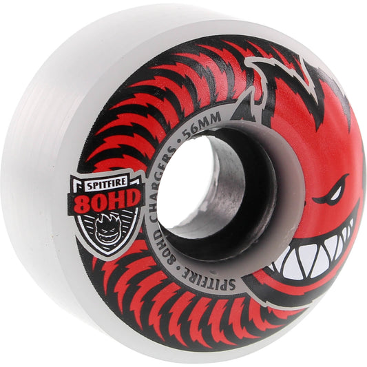 Spitfire 80HD Charger Classic Full Skateboard Wheels 56mm - Clear/Red