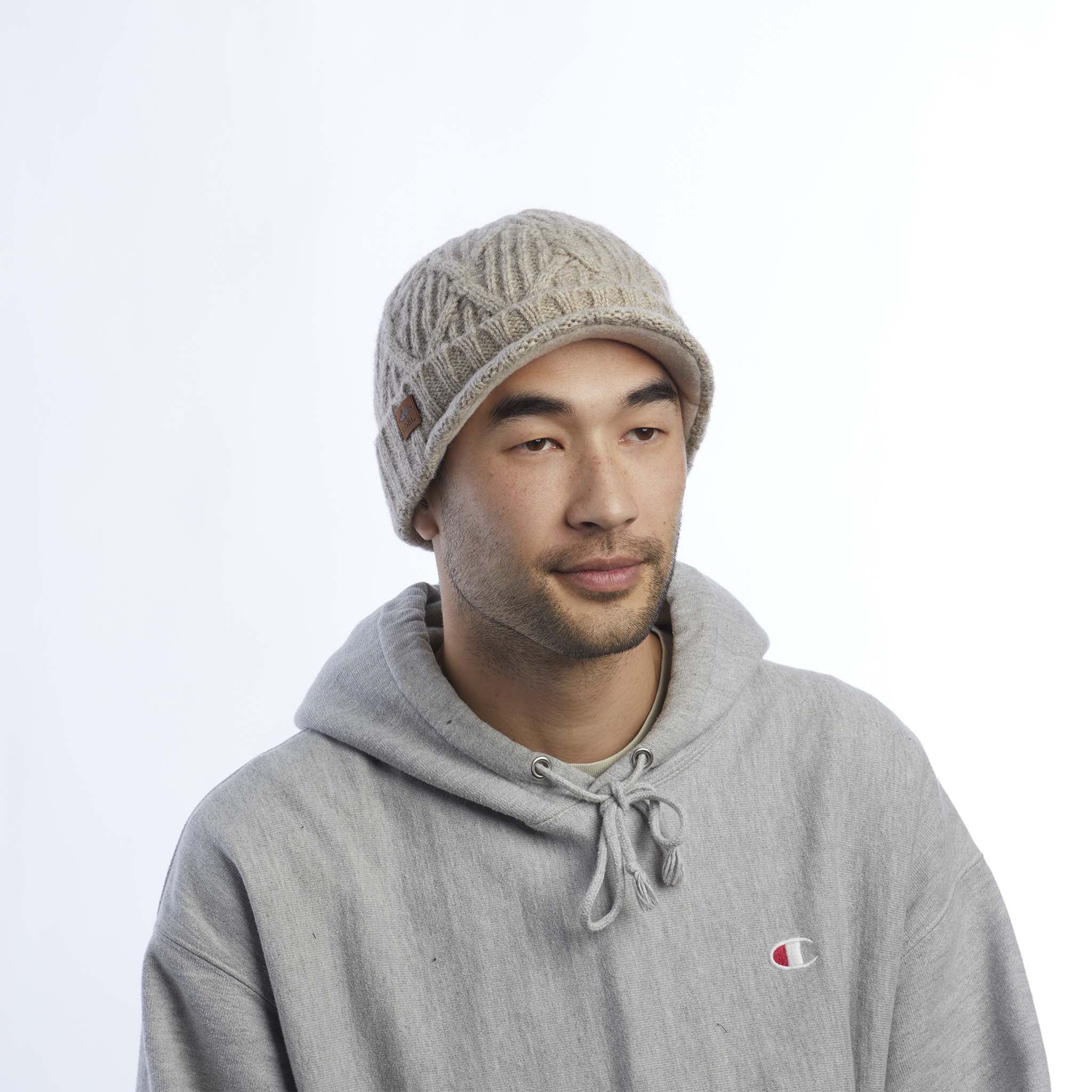 Coal Yukon Cable Knit Wool Brim Beanie