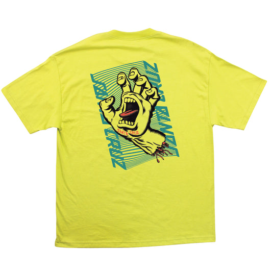 Santa Cruz Split Strip Hand Youth T-Shirt - Safety Green