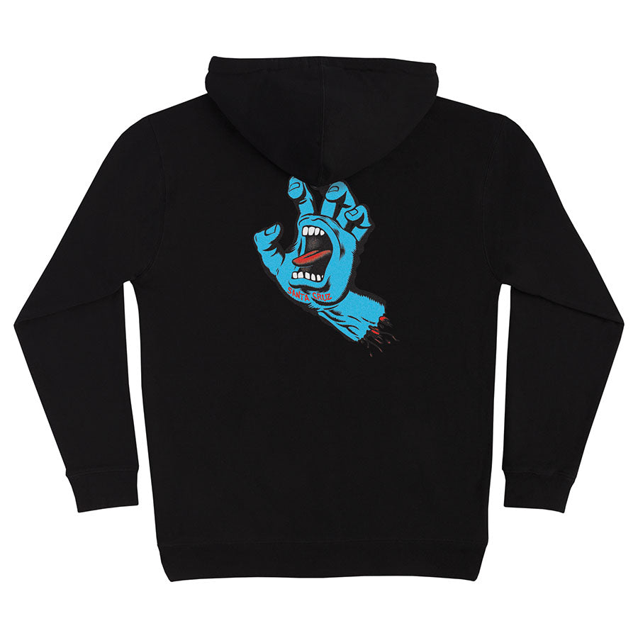 Screaming Hand P/O Hooded Sweatshirt Santa Cruz Black