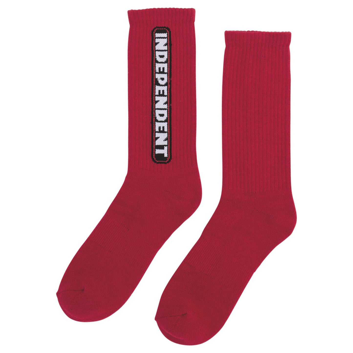 Independent Bar Logo Men's Crew Socks - Red