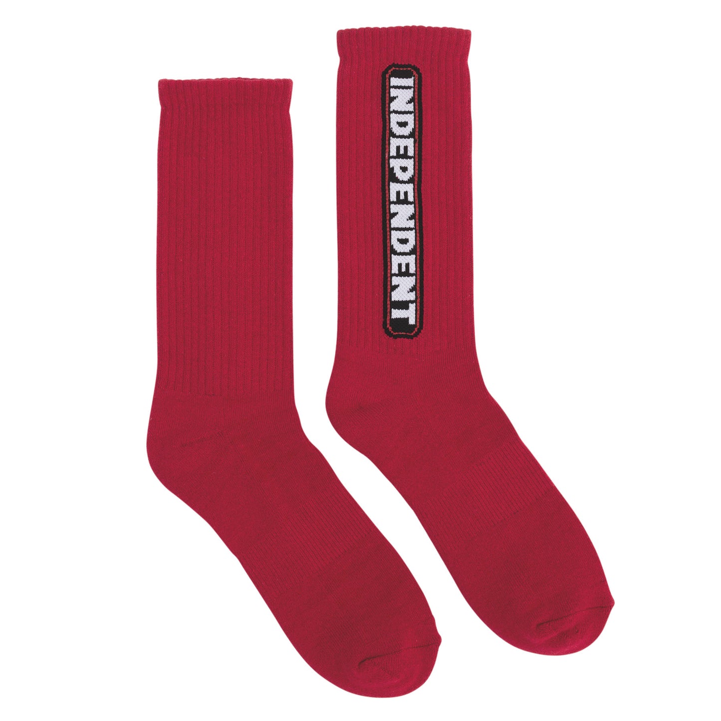 Independent Bar Logo Men's Crew Socks - Red