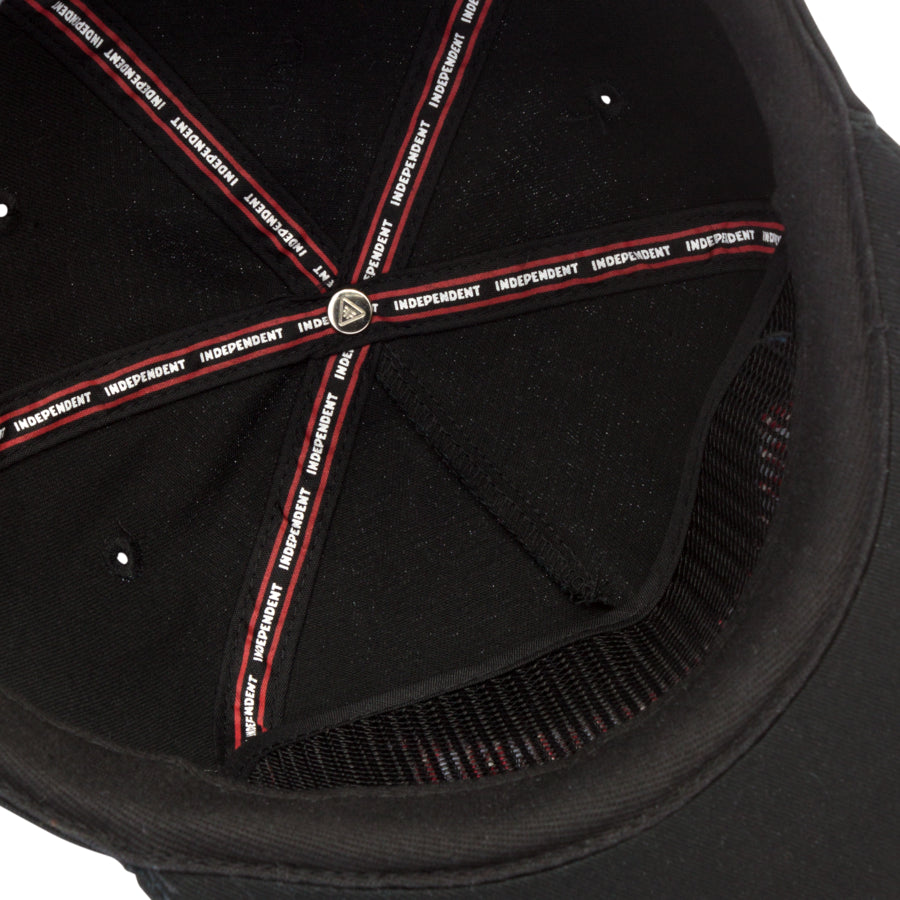 Independent Spanning Snapback Mid Profile Men's Hat - Black