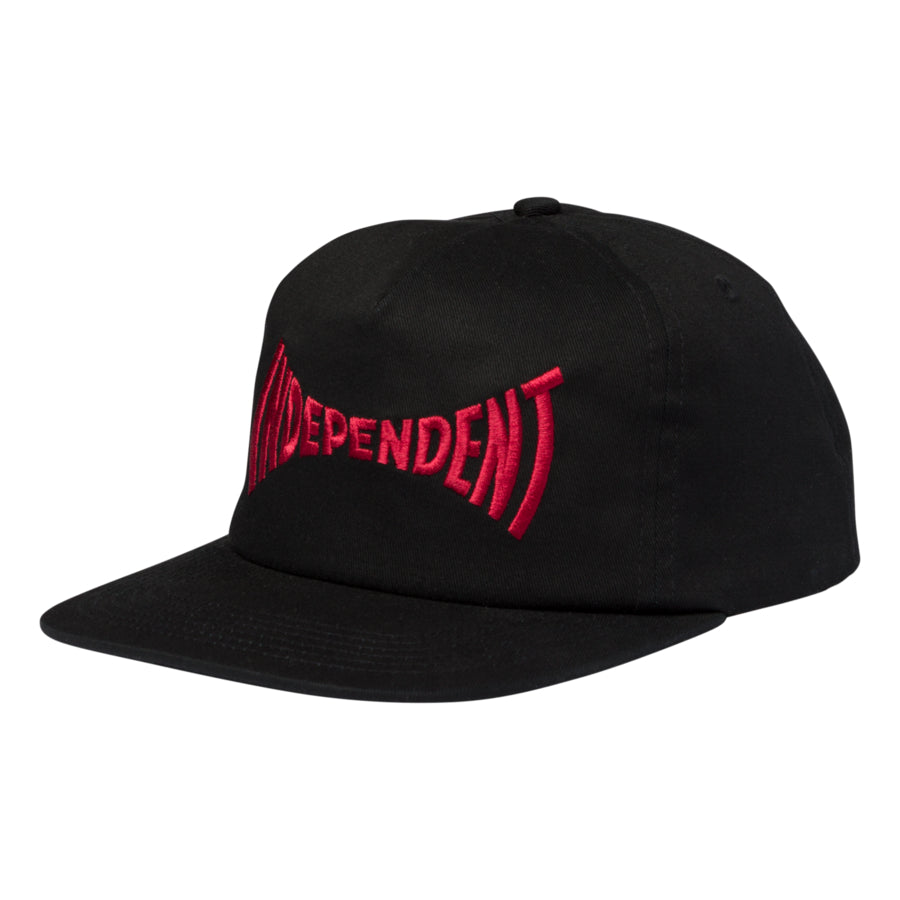 Independent Spanning Snapback Mid Profile Men's Hat - Black
