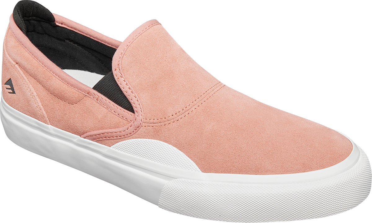 Emerica Wino G6 Slip-on Skate Shoes - Pink/White