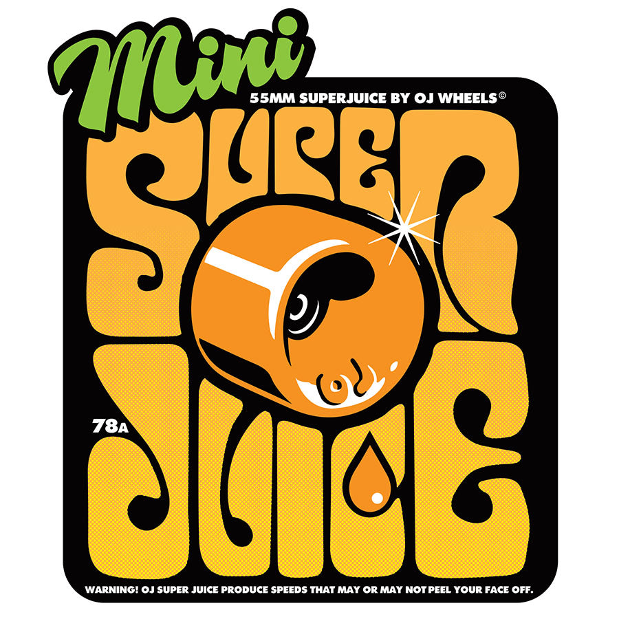 OJ Mini Super Juice Orange Green 78a 55mm Skateboard Wheels
