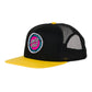 Santa Cruz Outer Ringed Dot Mesh Trucker High Profile Unisex Hat - Black/Gold