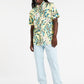 Volcom Tropical Hideout Short Sleeve Button Up T-Shirt - Glimmer Yellow
