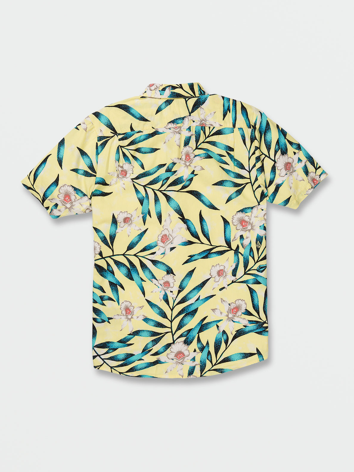 Volcom Tropical Hideout Short Sleeve Button Up T-Shirt - Glimmer Yellow