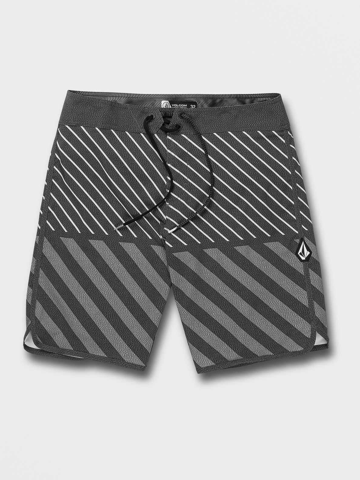 Volcom Men's Quarta Scallop Mod-Tech Trunks - Black