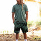 Volcom Frickin Mix Elastic Waist Shorts - Dark Forest