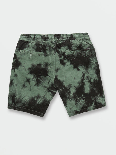 Volcom Frickin Mix Elastic Waist Shorts - Dark Forest
