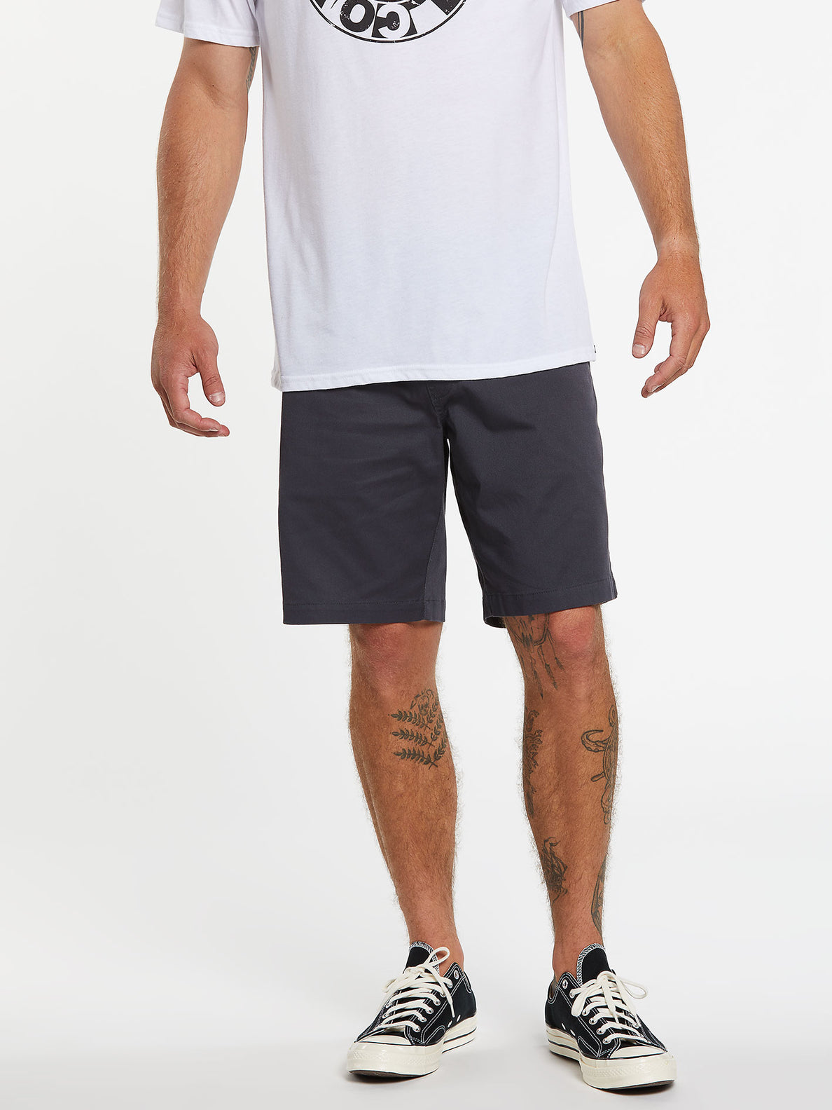 Volcom Frickin Elastic Waist Shorts - Charcoal