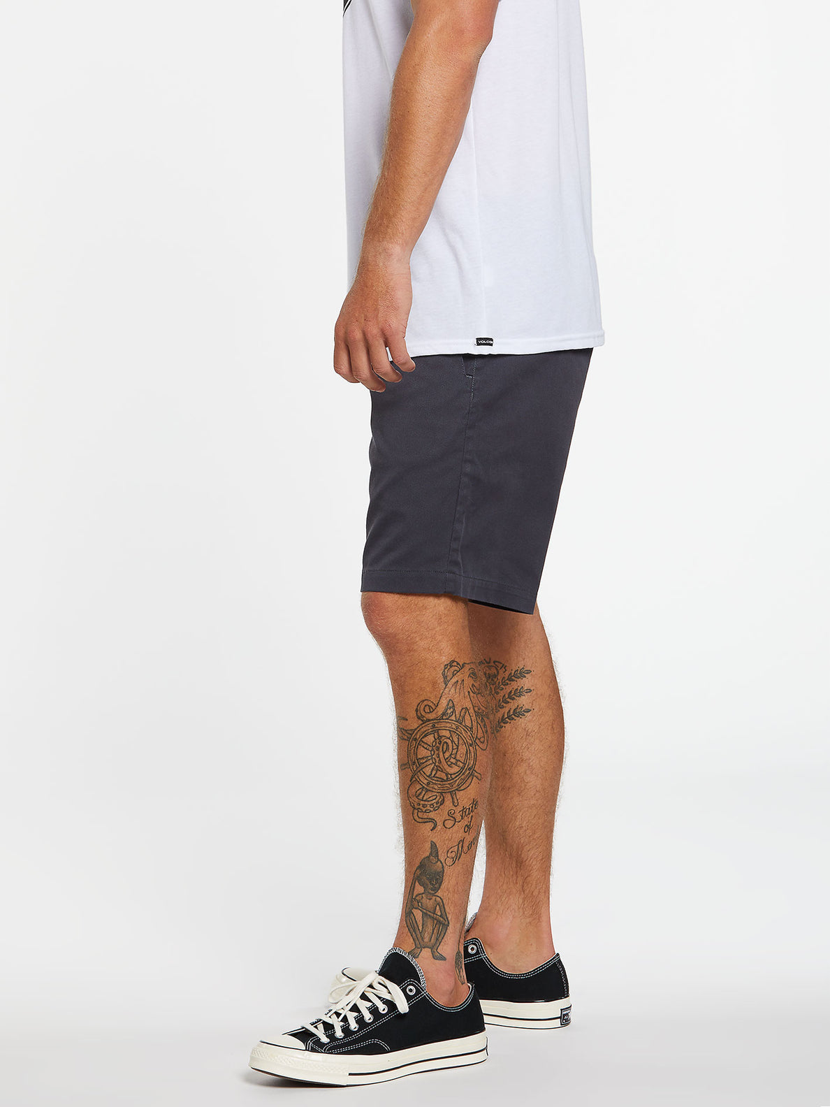 Volcom Frickin Elastic Waist Shorts - Charcoal