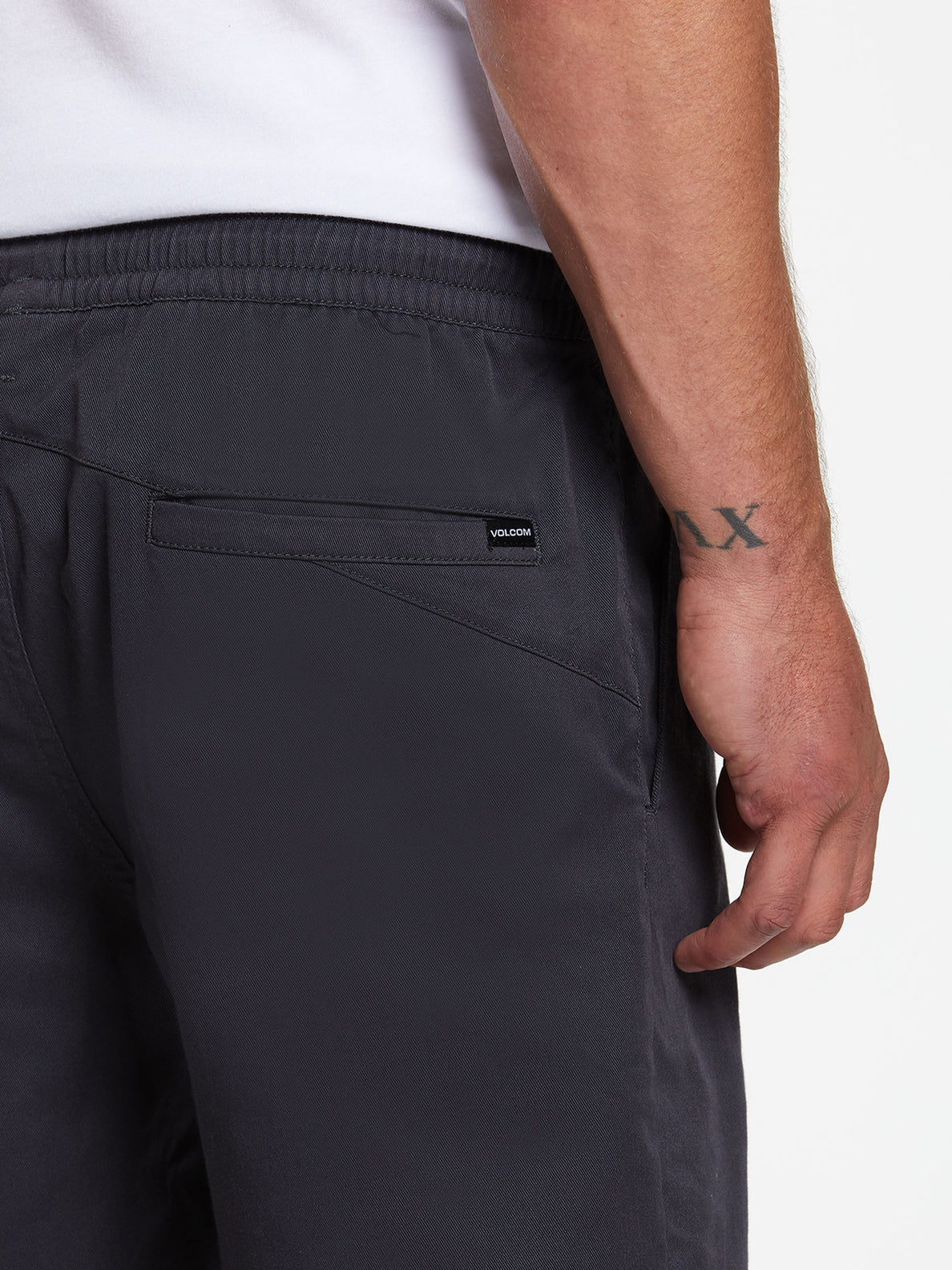 Volcom Frickin Elastic Waist Shorts - Charcoal