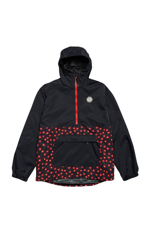Airblaster Women's Breakwinder Packable Pullover Jacket - Black Daisy - X-Small