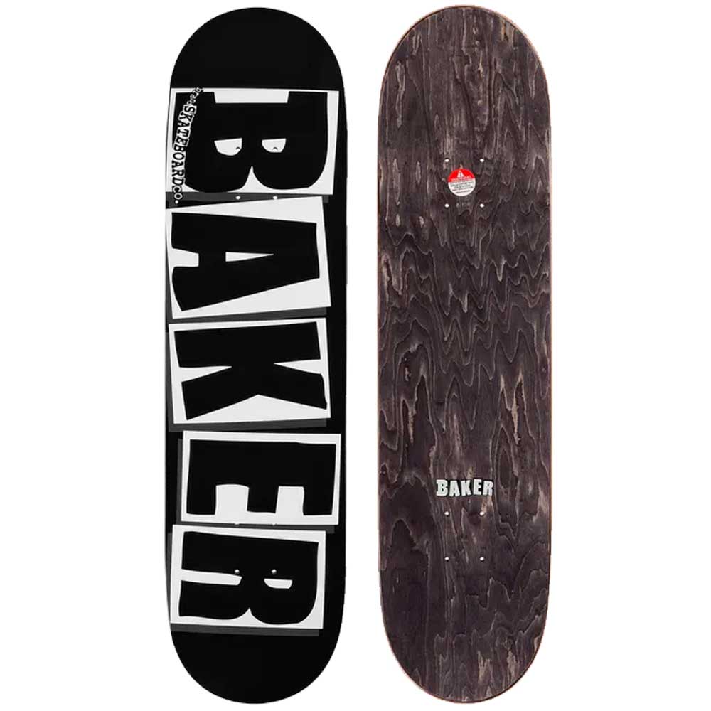 Baker Skateboard Brand Logo Blk/Wht Skateboard Deck 8"